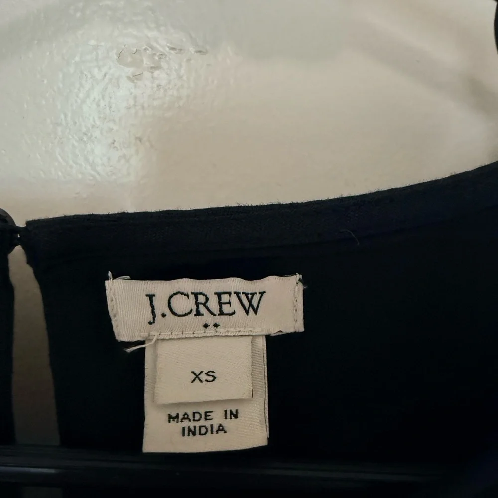 J.Crew Embroidered Linen Blend Sleeveless Dress Black White – Size XS - Picture 3 of 5